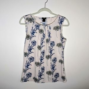Ann Taylor floral sleeveless blouse